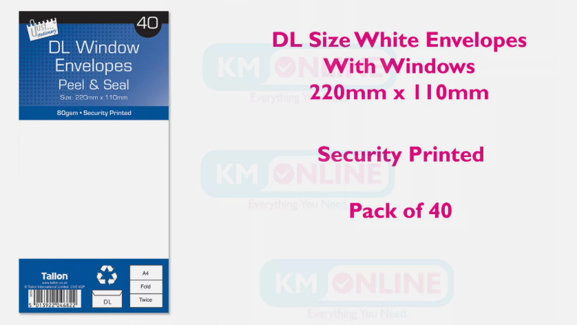 40 DL Window peal & seal Envelopes X PACK 1