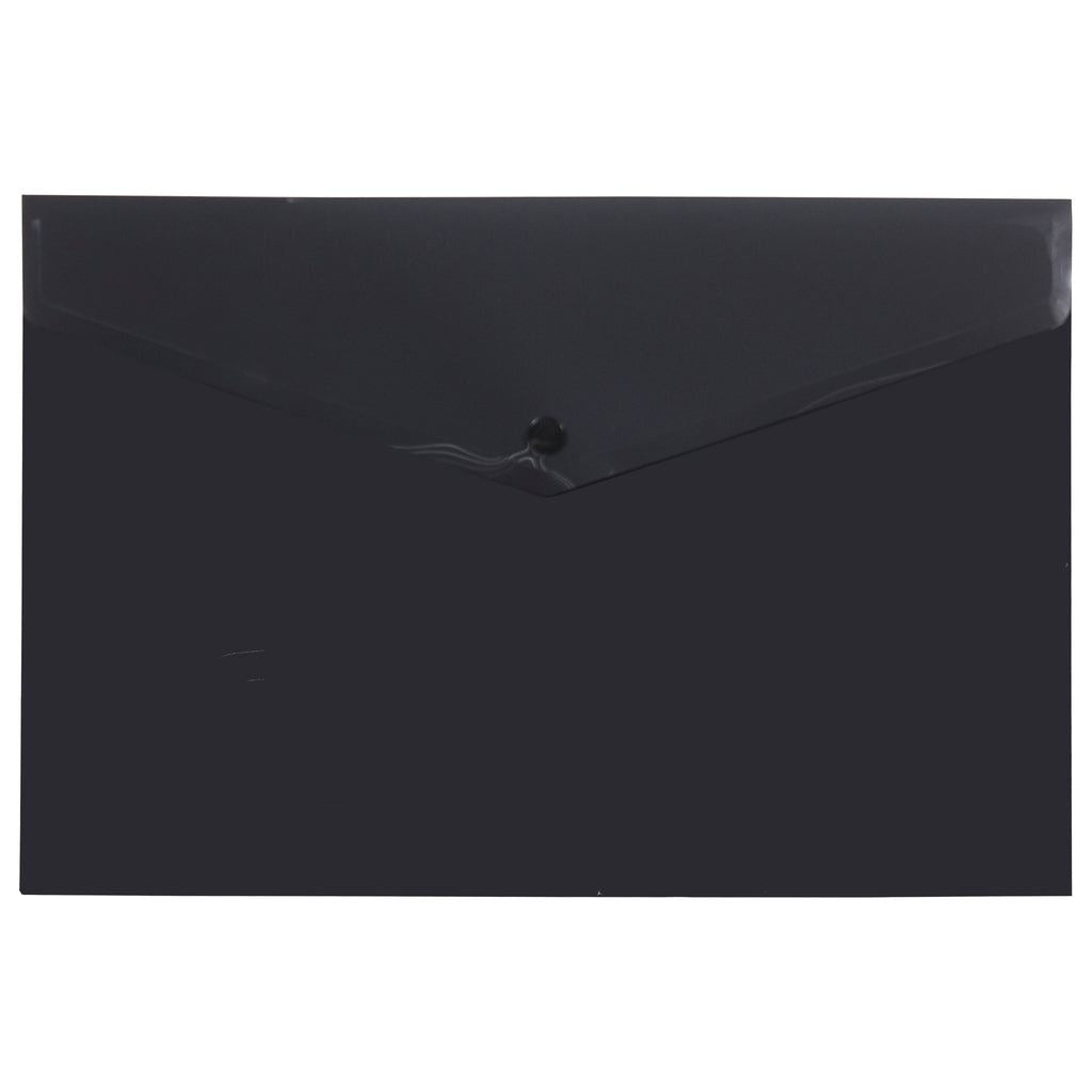 5 x Black A3 50% Recycled Colour Press Stud Wallets