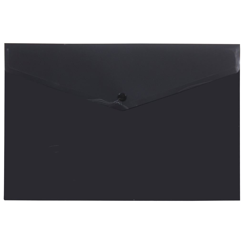 25 x Black A5 50% Recycled Colour Press Stud Wallets