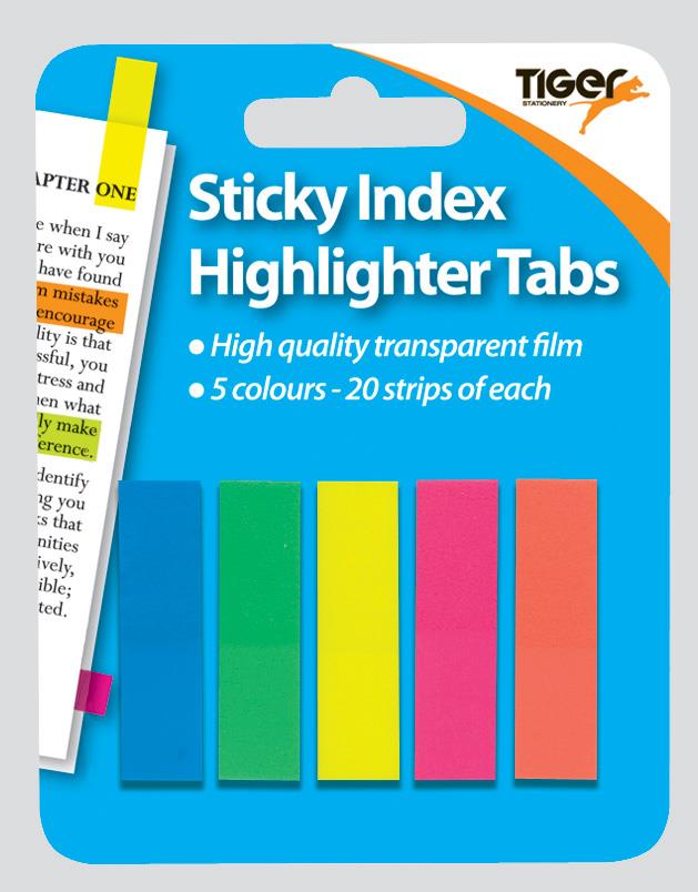 Neon Sticky Index Highlighter Tabs