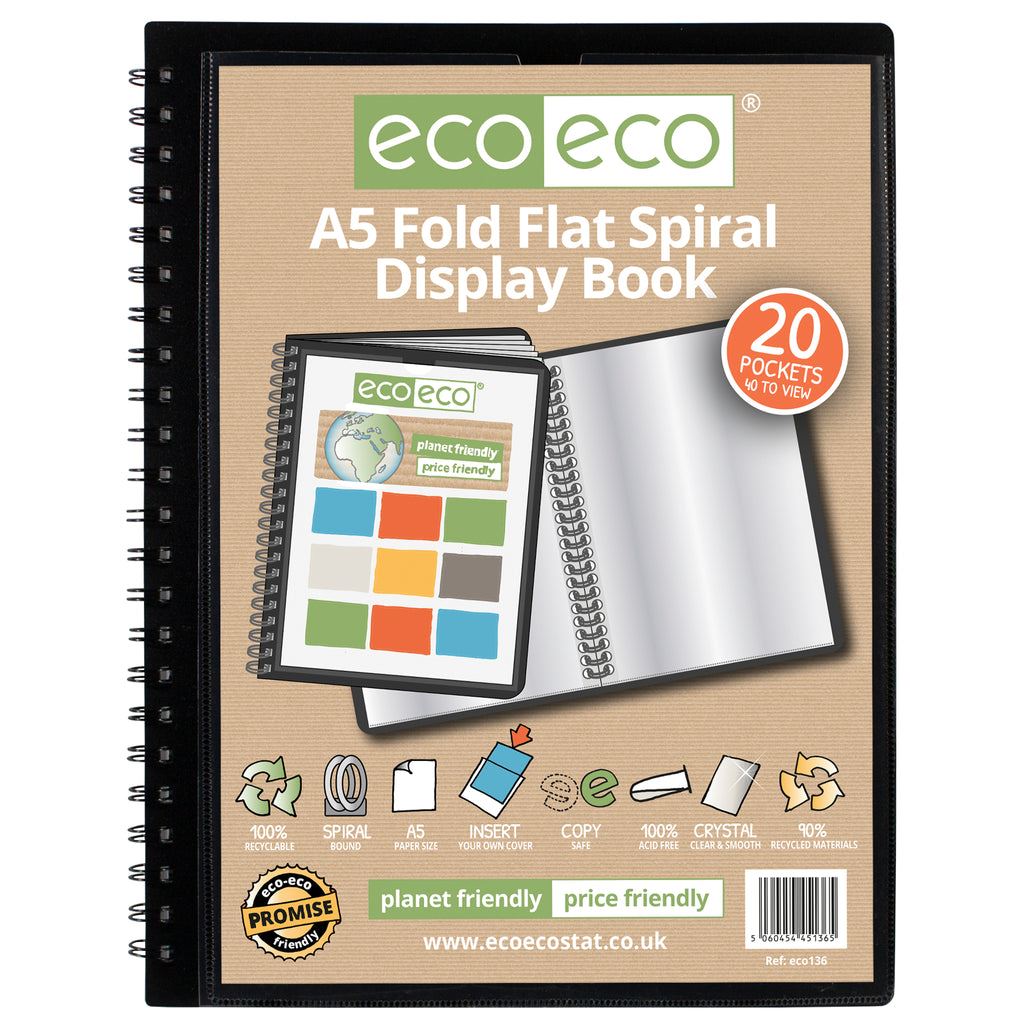 4 x A5 20 pocket Spiral display book