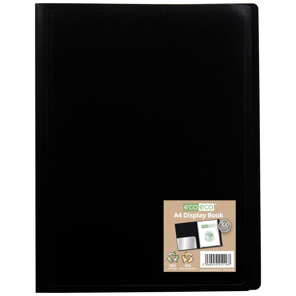 12 x A4 100% Recycled 100 Pocket Flexicover Display Book