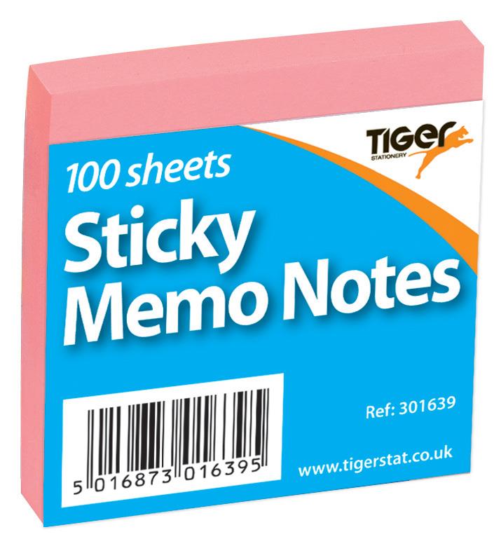 Bright Sticky Memo Notes 3x3in - PINK X 1