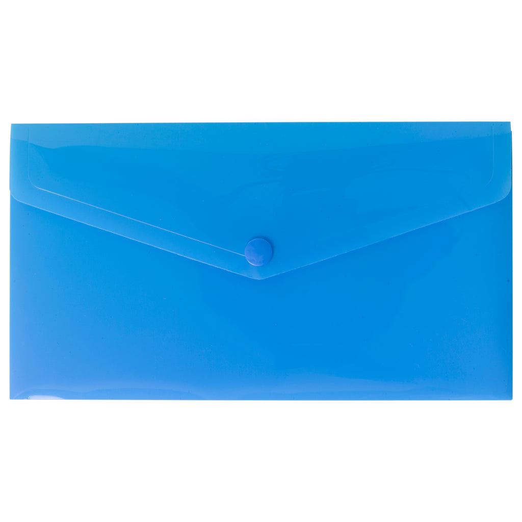 5 x Blue DL 50% Recycled Colour Press Stud Wallets