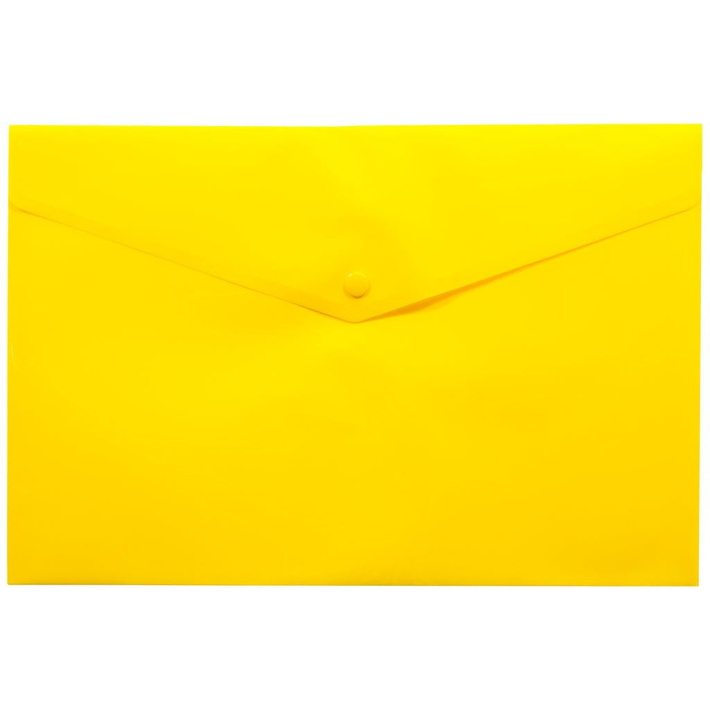 1 x Yellow A4+ 95% Recycled Colour Press Stud Wallets*P*