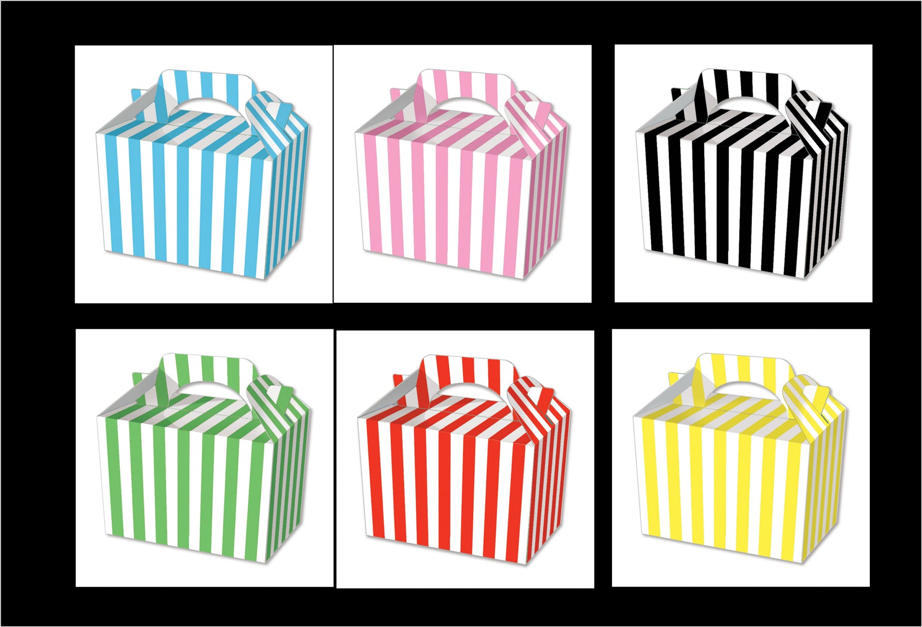 20 x Mixed Stripe Food Box - Lotus*P*