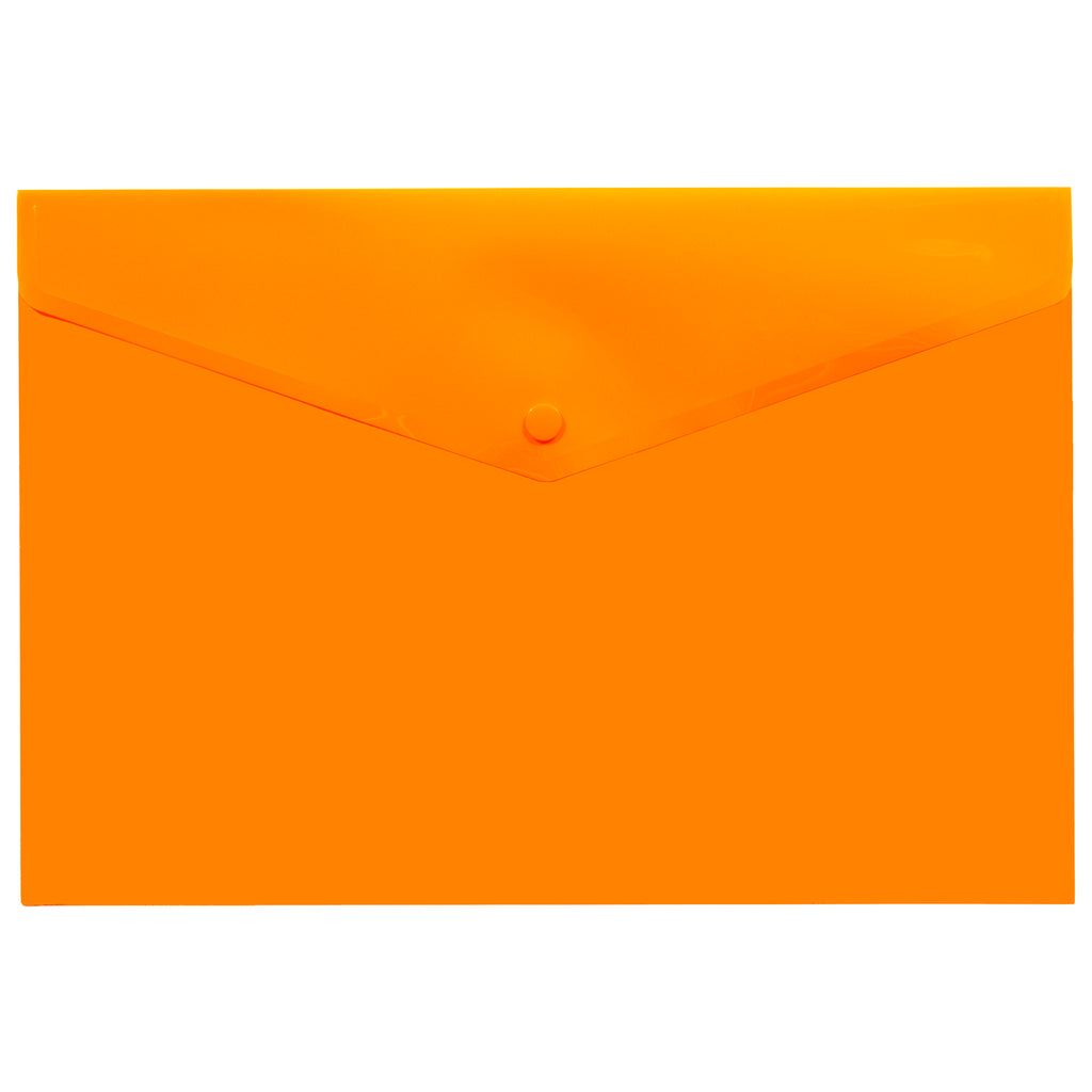 25 x Orange A5 50% Recycled Colour Press Stud Wallets