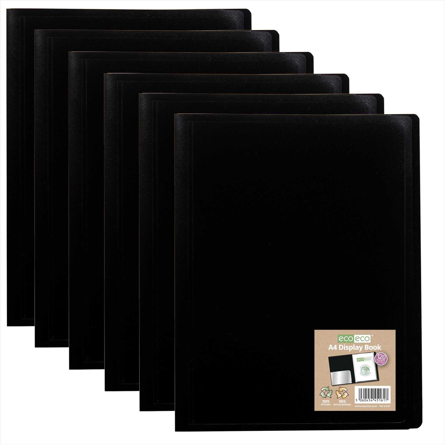 6 x A4 120 Pocket Flexicover Display Book
