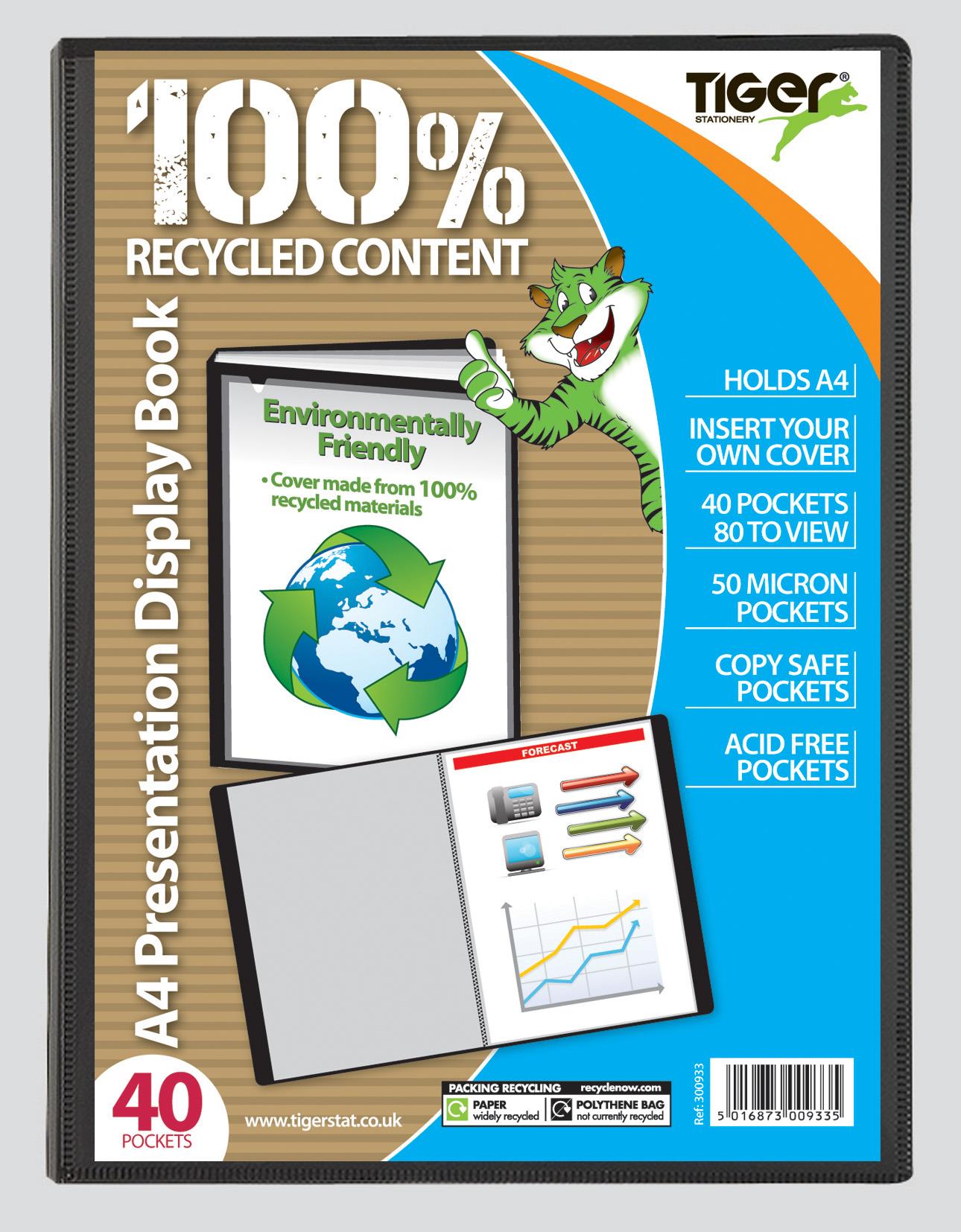 A4 40pkt Pres. Display Book Black - PACK 6