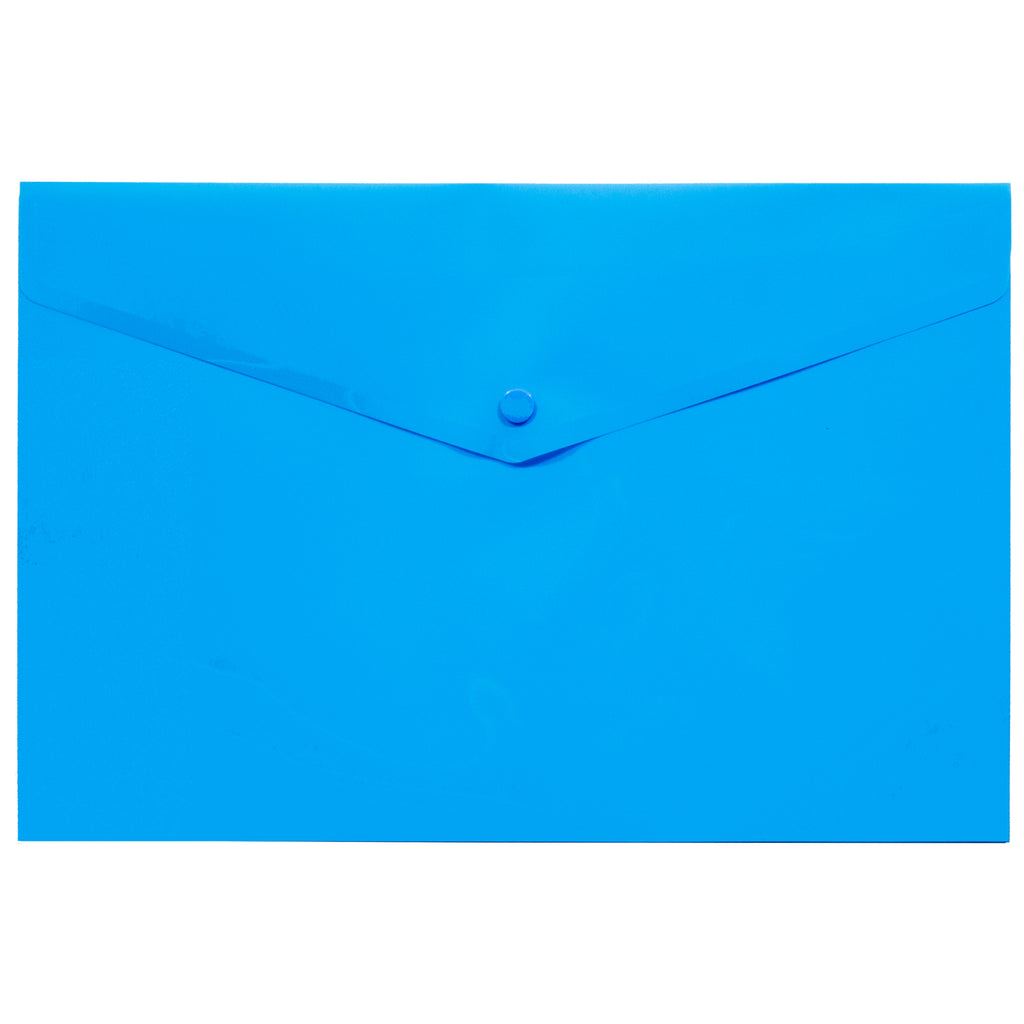 10 x Blue A5 50% Recycled Colour Press Stud Wallets