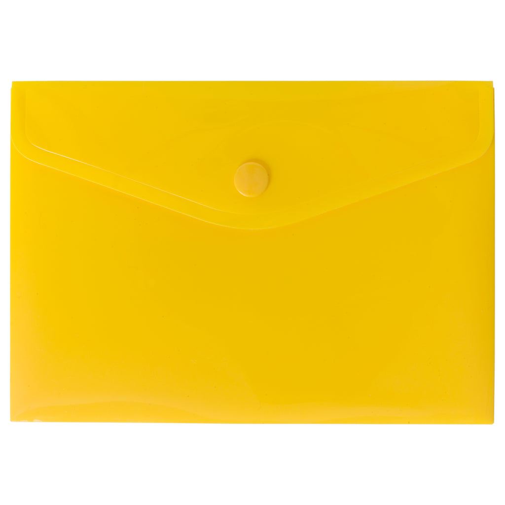 5 x Yellow A6 50% Recycled Colour Press Stud Wallets