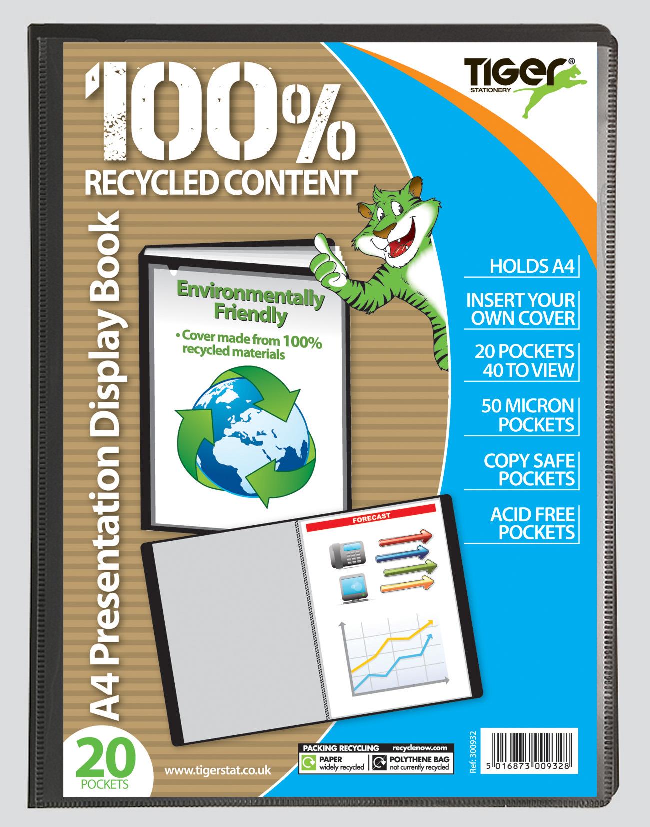 A4 20pkt Pres. Display Book Black - PACK 12
