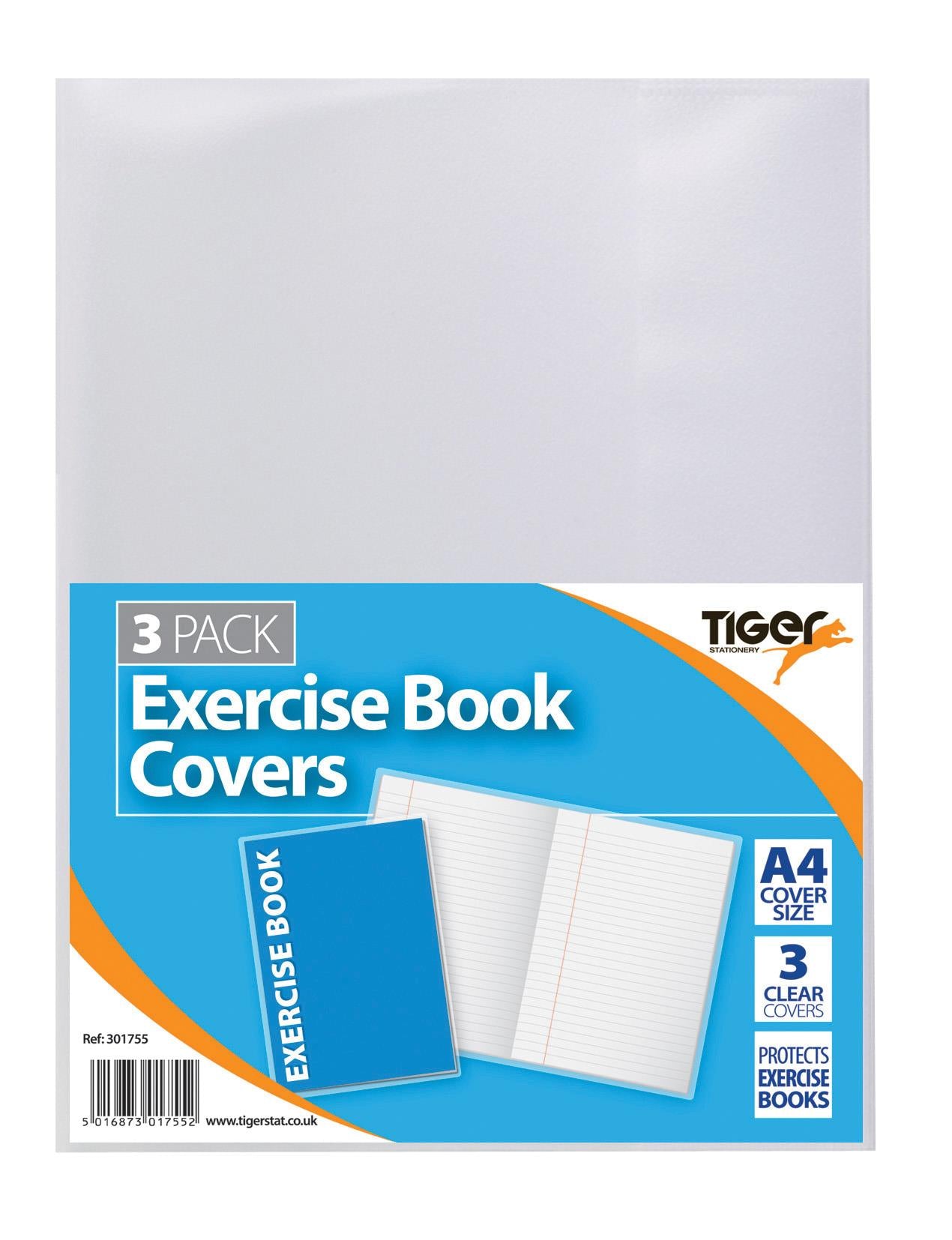 A4 Pk 3 Exercise Book Cover Clear