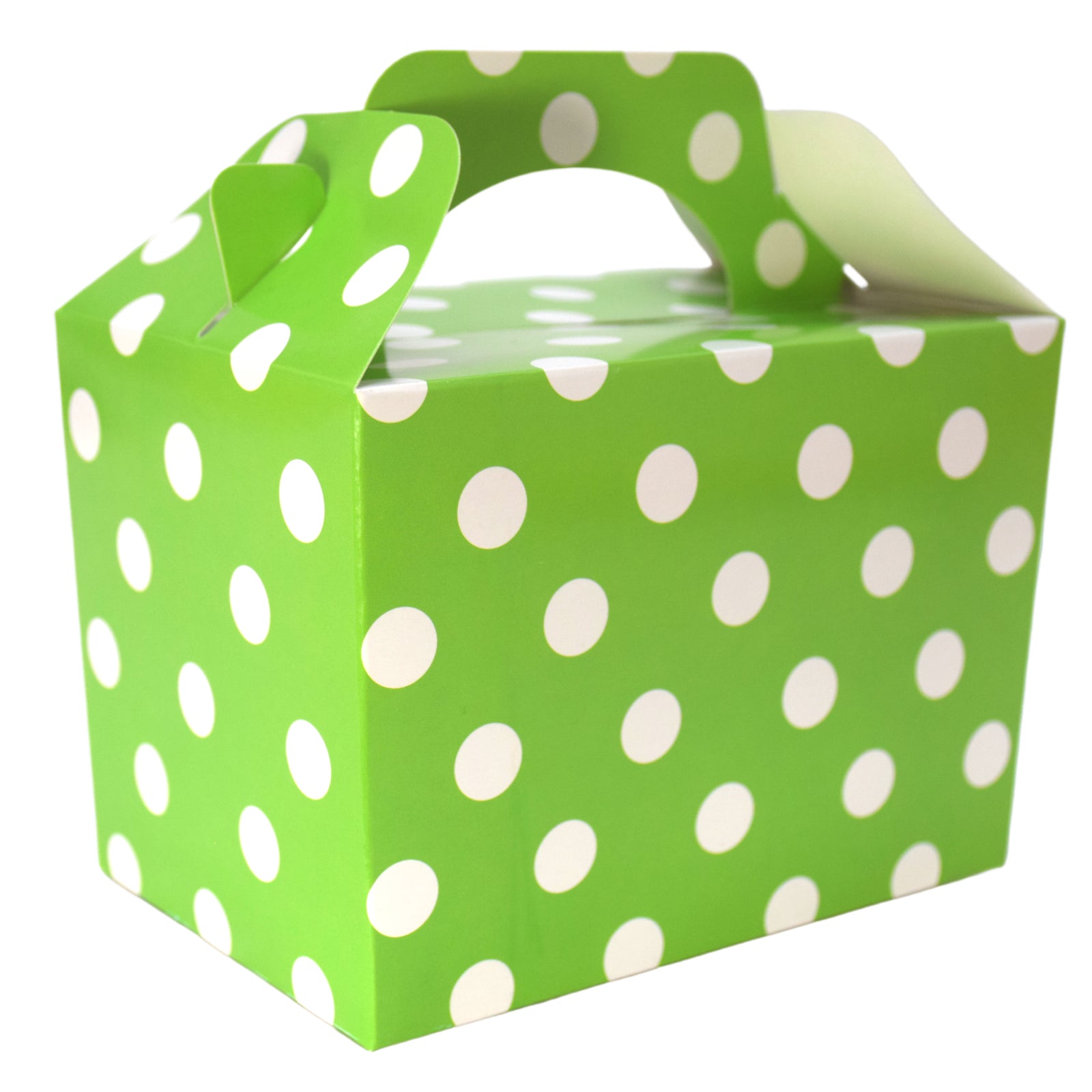 20 x Neon Green Dotted Food Box - Lotus*P*