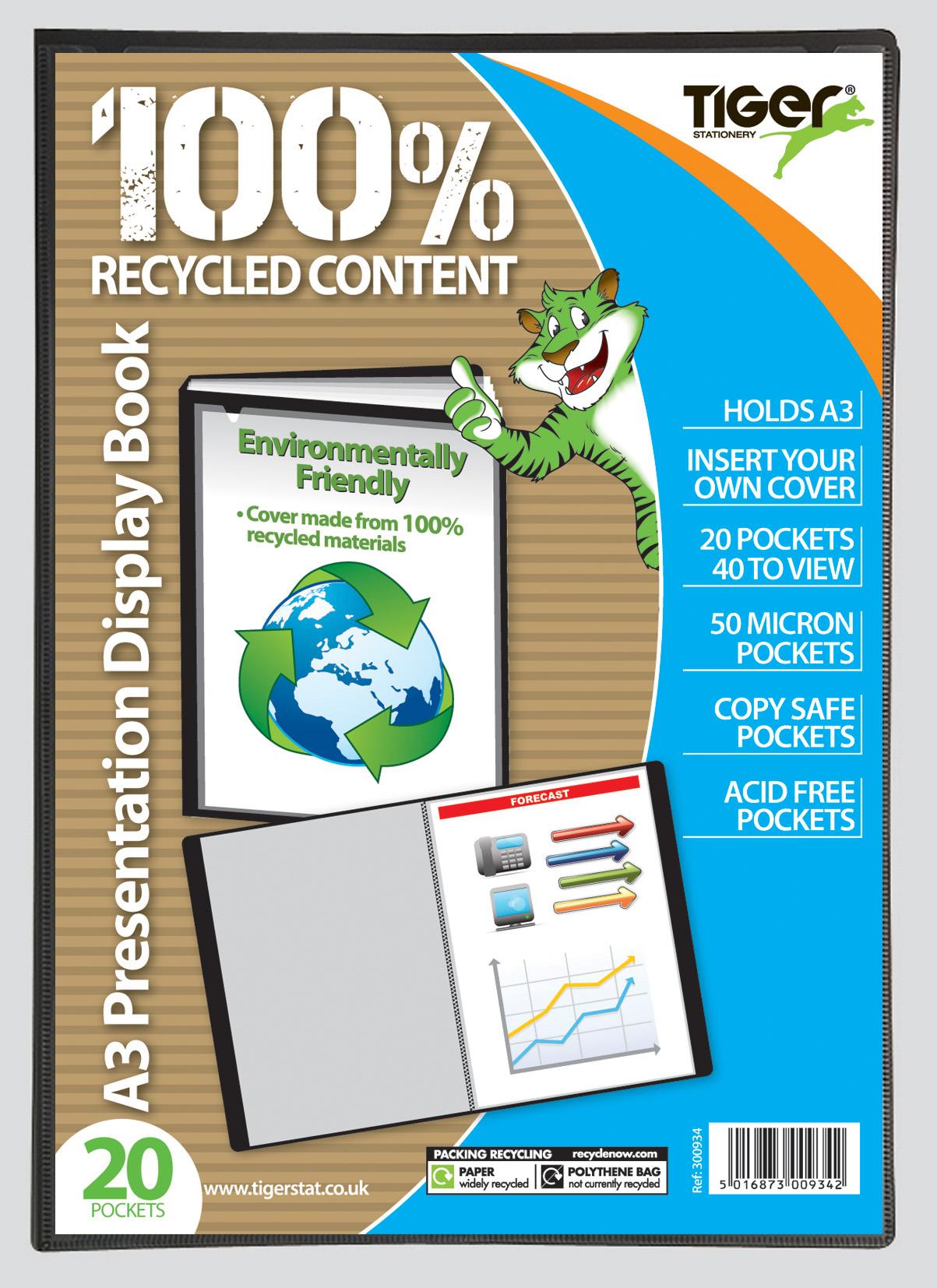 A3 20pkt Pres. Display Book Black - PACK 2