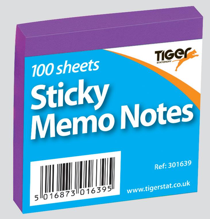Bright Sticky Memo Notes 3x3in - PURPLE X 1