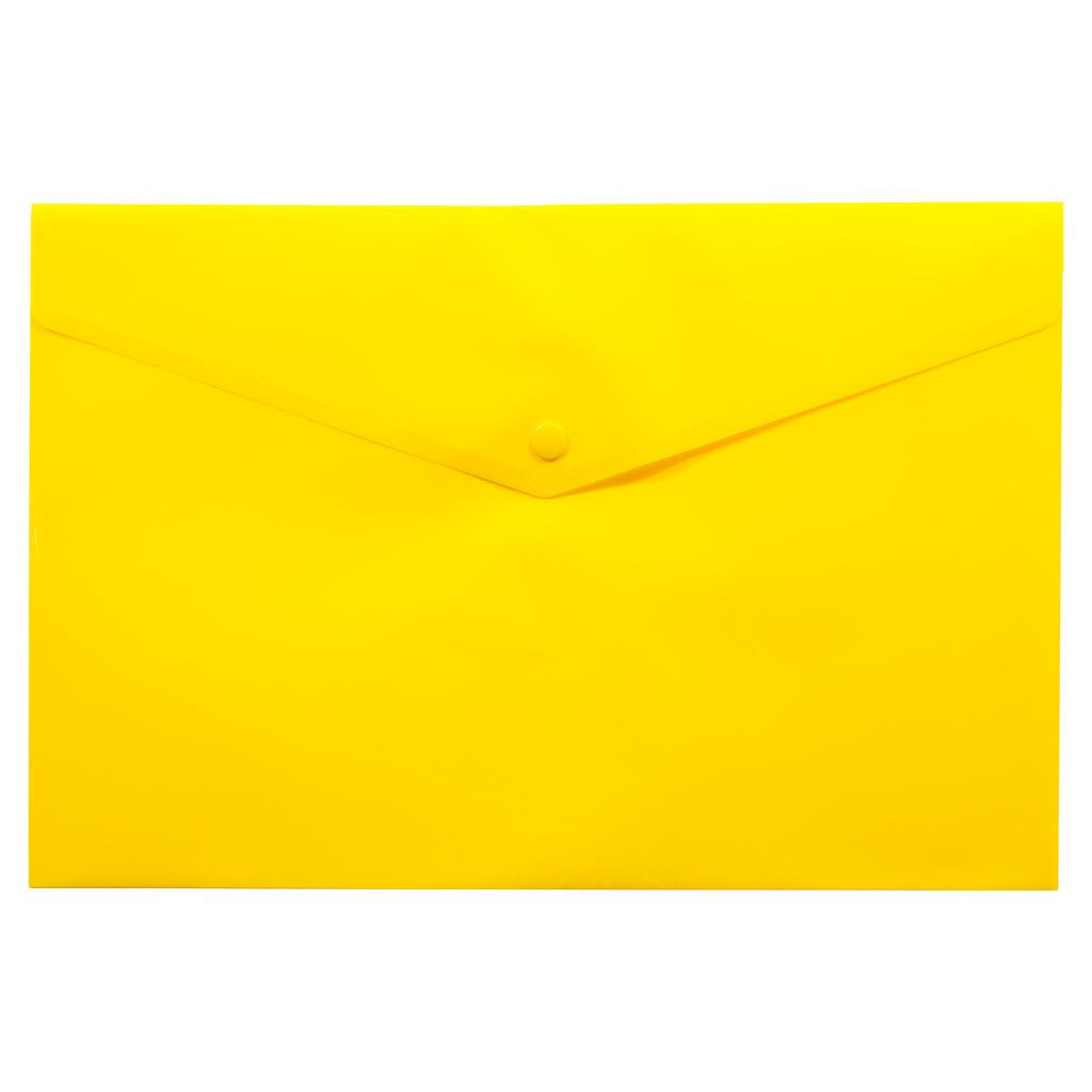 10 x Yellow A3 50% Recycled Colour Press Stud Wallets