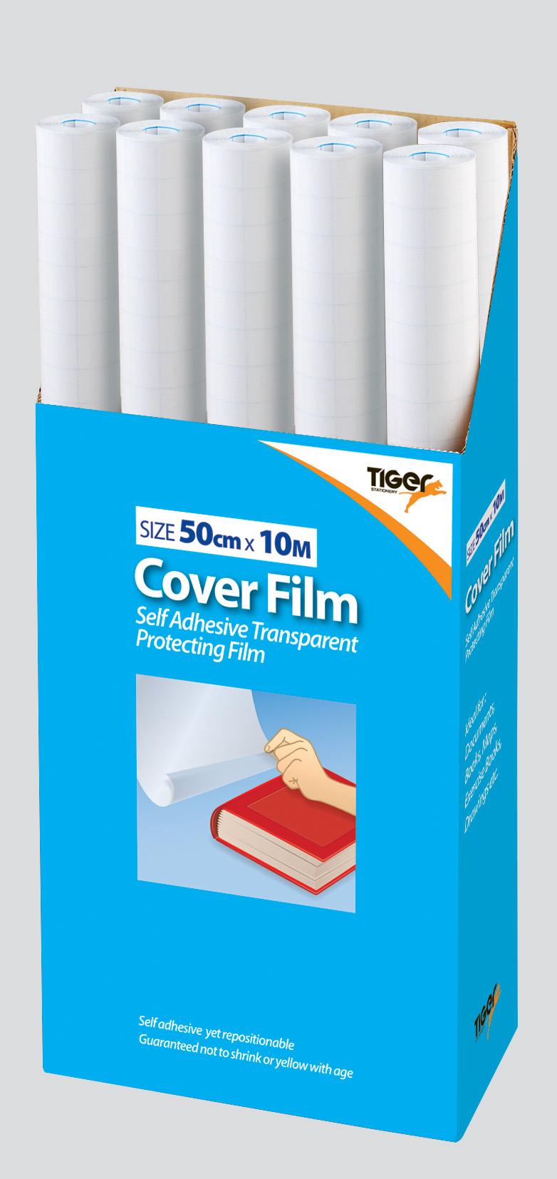 50cm x 10 Meter Book Cover Film High Quality Transparent Self Adhesive Grid