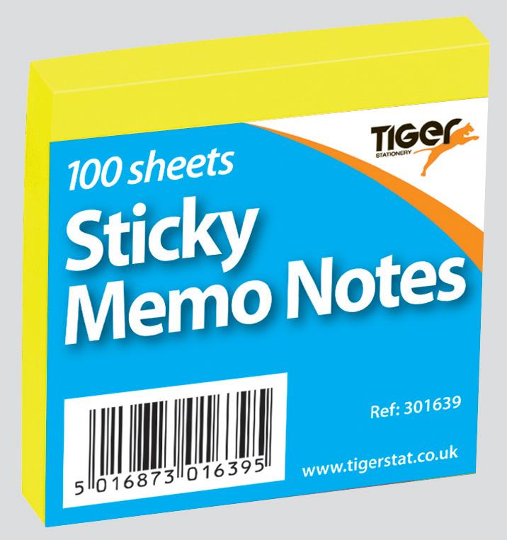 Bright Sticky Memo Notes 3x3in - YELLOW X 1