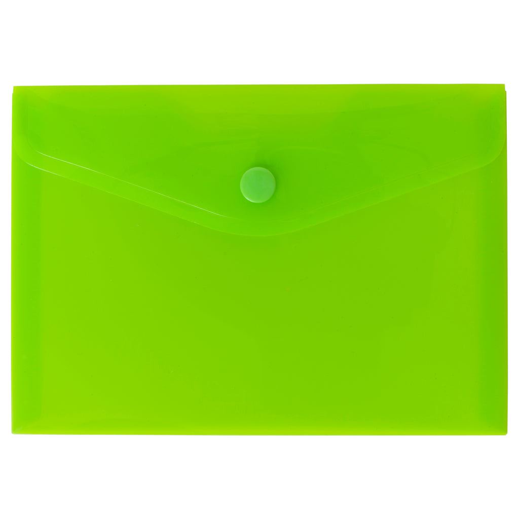 5 x Green A6 50% Recycled Colour Press Stud Wallets