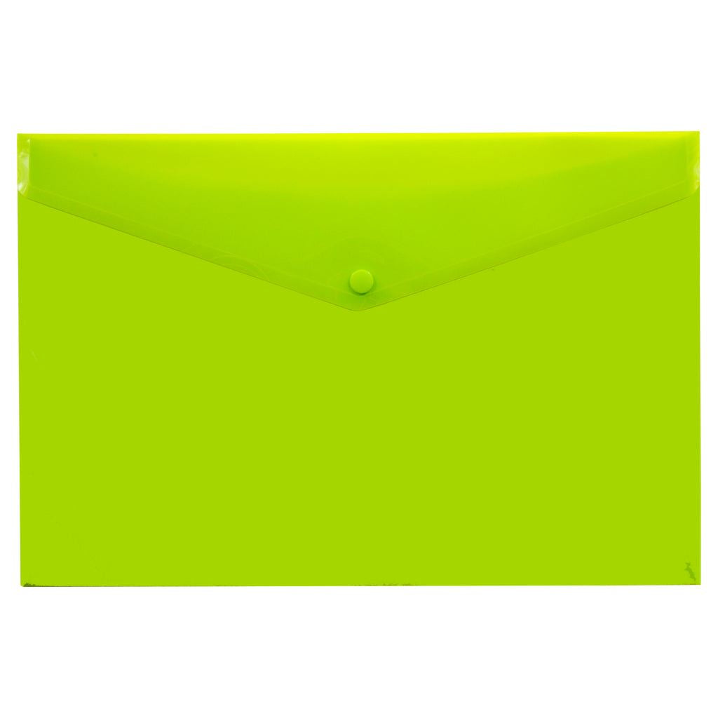 10 x Green A3 50% Recycled Colour Press Stud Wallets