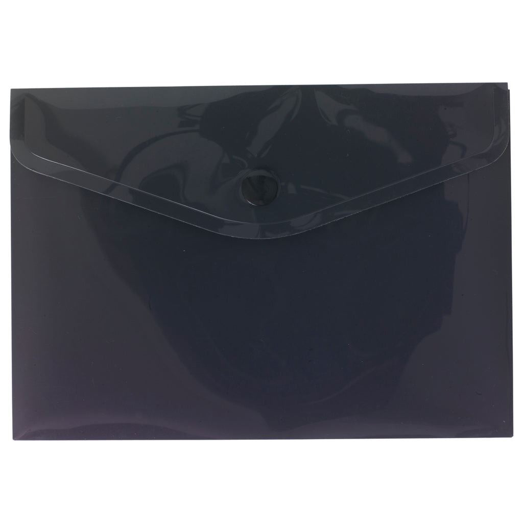 25 x Black A6 50% Recycled Colour Press Stud Wallets