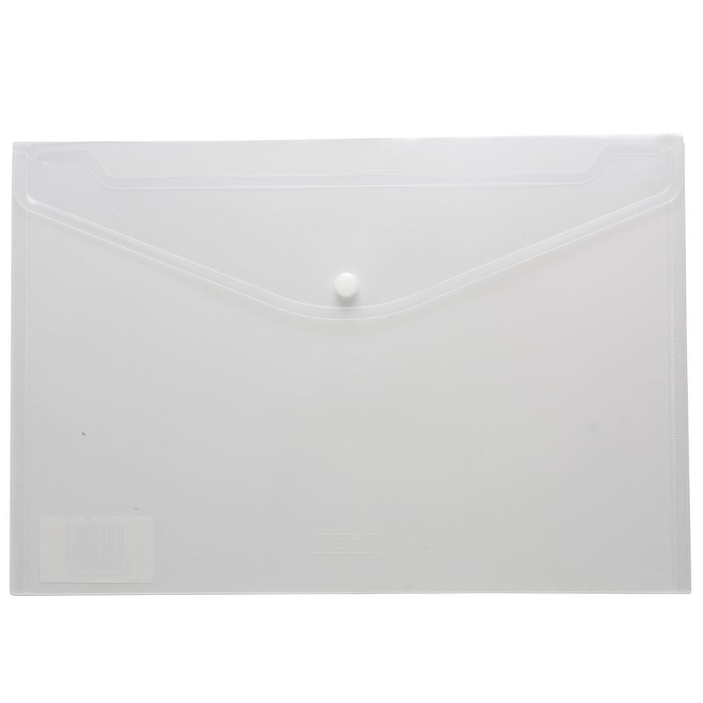 5 x A4 50% Recycled Bag 25 Clear Press Stud Wallets