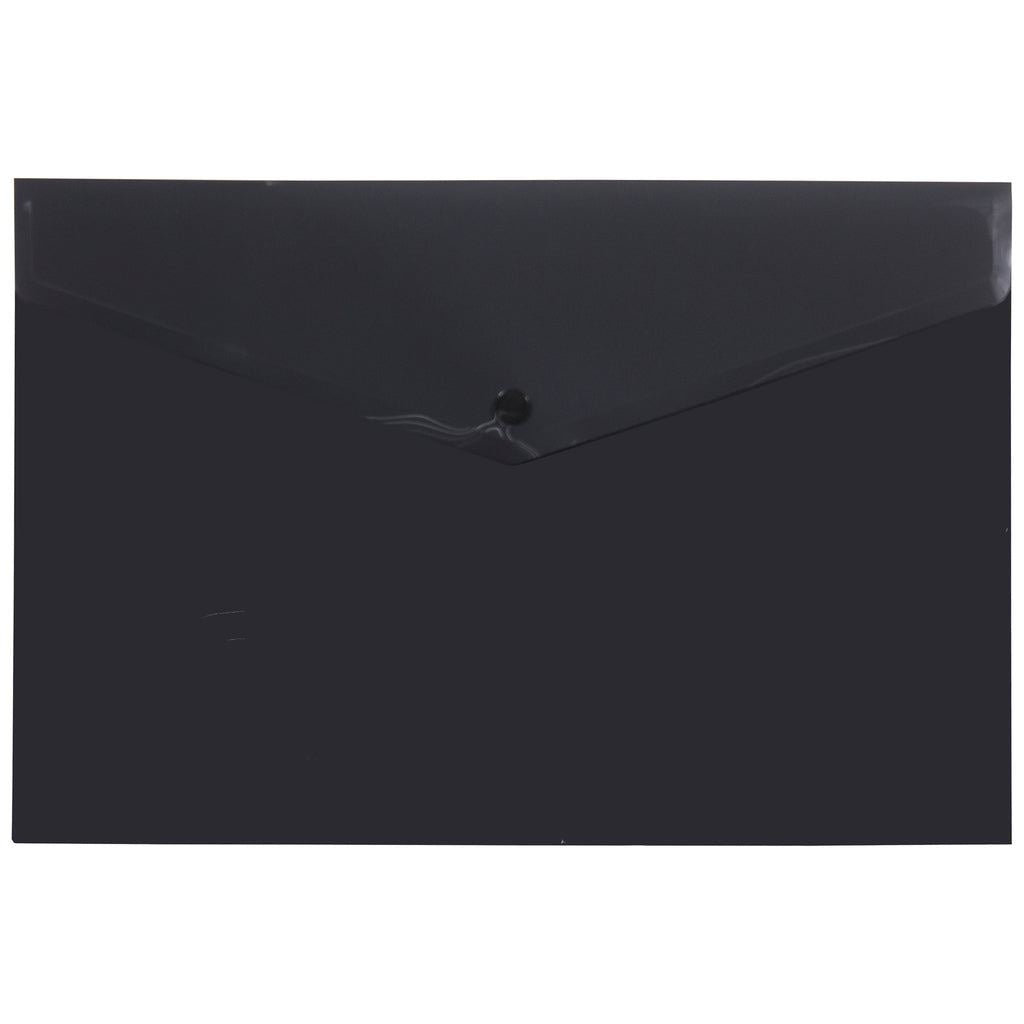 1 x Black A4+ 95% Recycled Colour Press Stud Wallets*P*