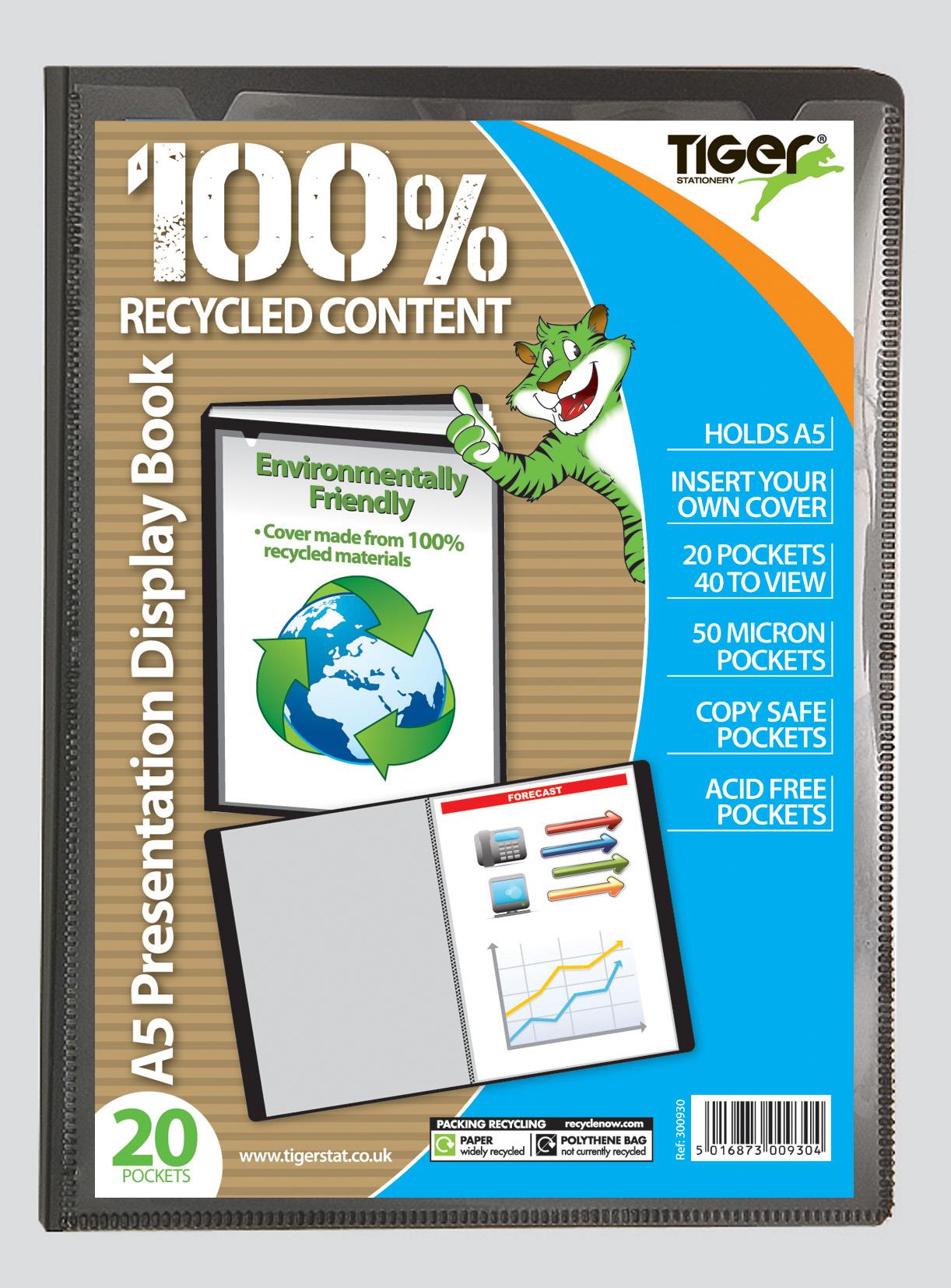 A5 20pkt Pres. Display Book Black - PACK 4