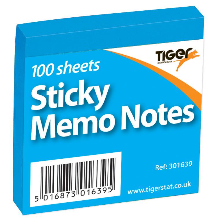 Bright Sticky Memo Notes 3x3in - BLUE X 1