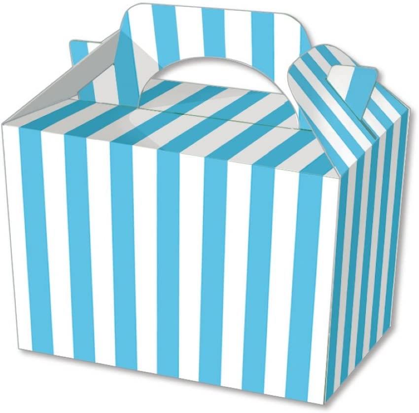 40 x Pink Blue Stripe Mix Food Box - Lotus