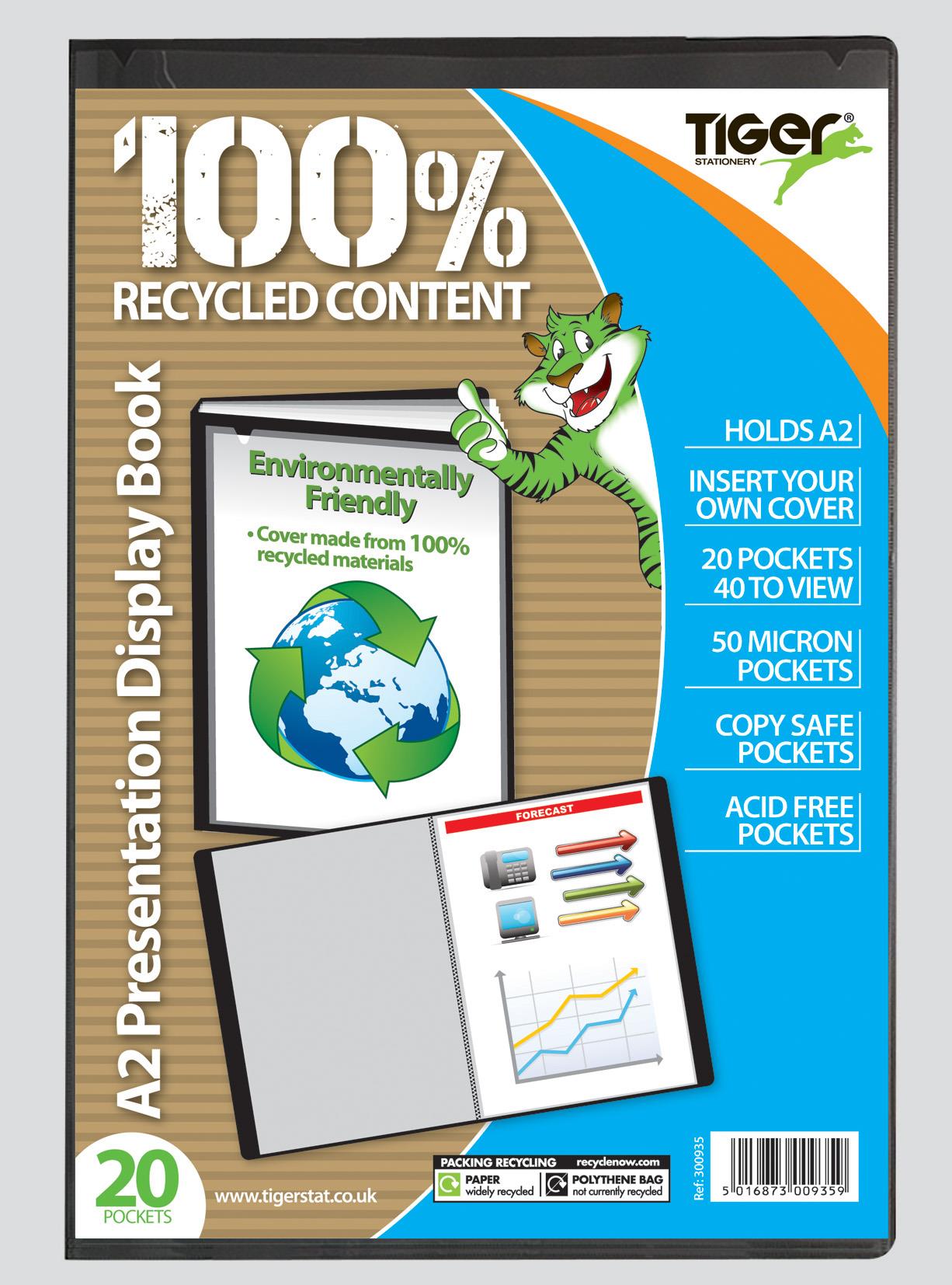 A2 20pkt Pres. Display Book Black - PACK 5