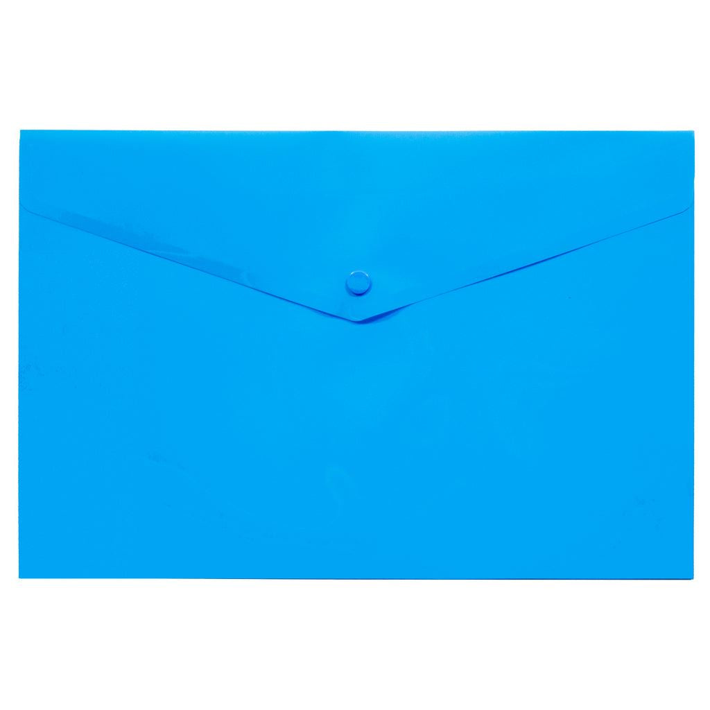 5 x Blue A3 50% Recycled Colour Press Stud Wallets