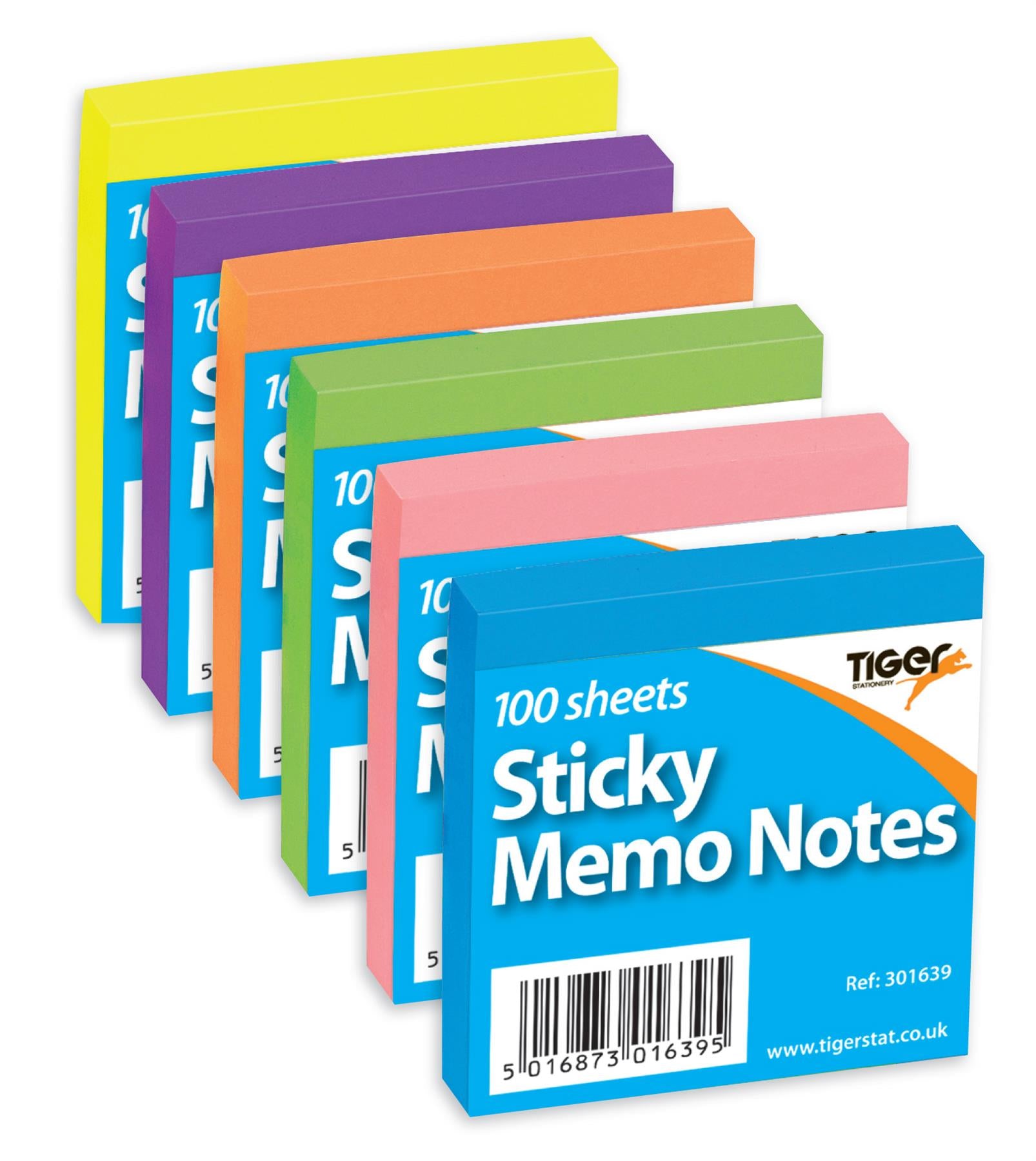 Bright Sticky Memo Notes 3x3in - PACK12