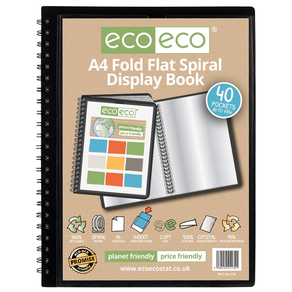 2 x A4 40 pocket Spiral display book