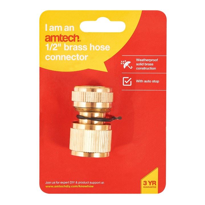 1/2" Brass Hose Connector