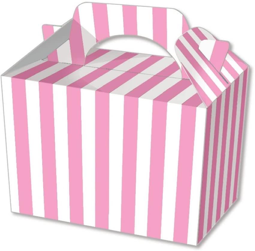 10 x Pink Blue Stripe Mix Food Box - Lotus
