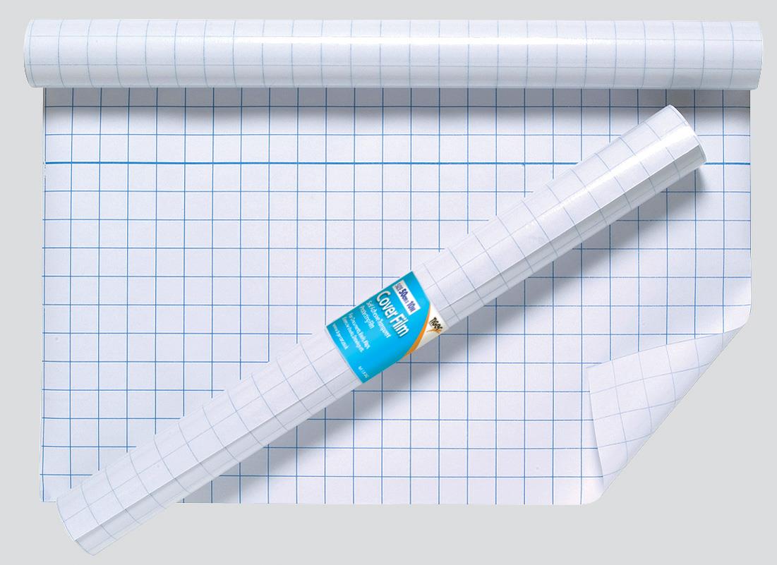 50cm x 10 Meter Book Cover Film High Quality Transparent Self Adhesive Grid