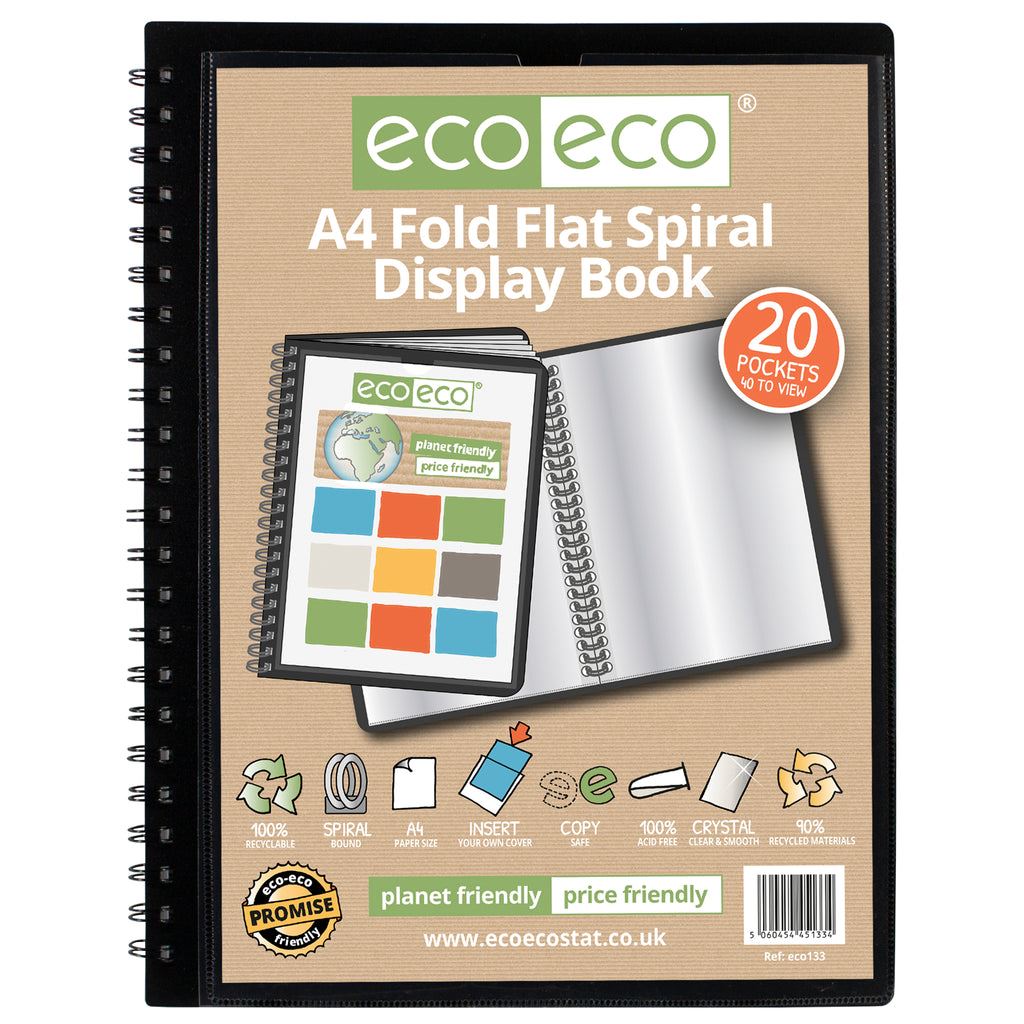 12 x A4 20 pocket Spiral display book