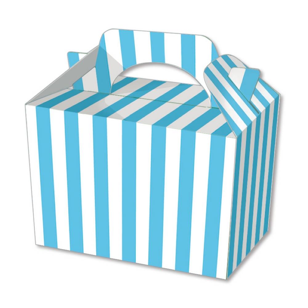 20 x Pink Blue Stripe Mix Food Box - Lotus