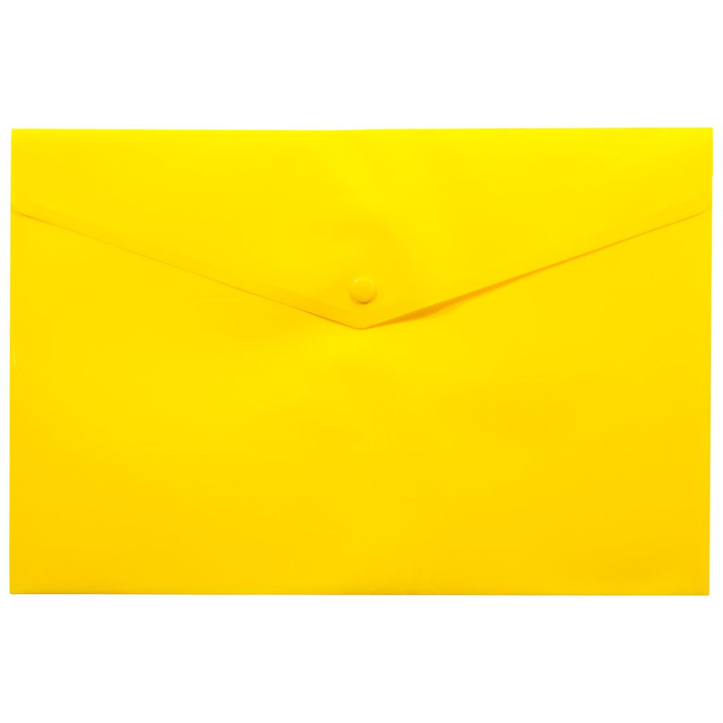 25 x Yellow A5 50% Recycled Colour Press Stud Wallets