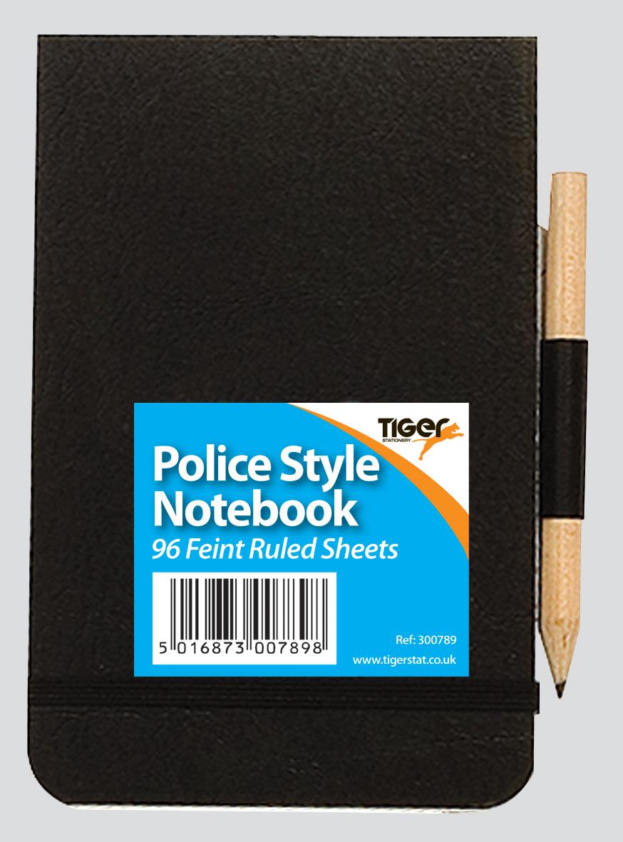 Police Style N.Book Black - PACK 1