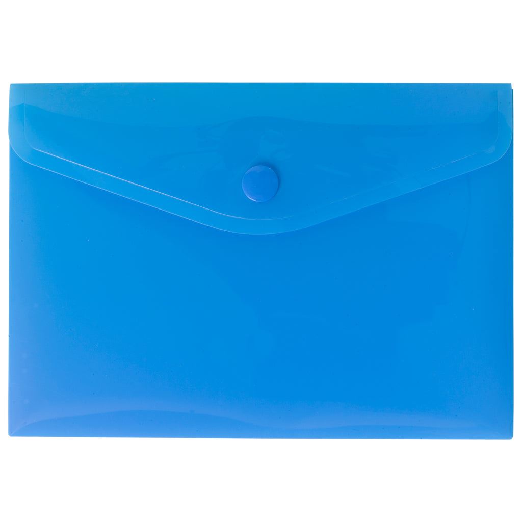 10 x Blue A6 50% Recycled Colour Press Stud Wallets