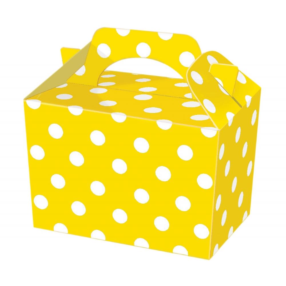 500 x Yellow Dotted Food Box - Lotus