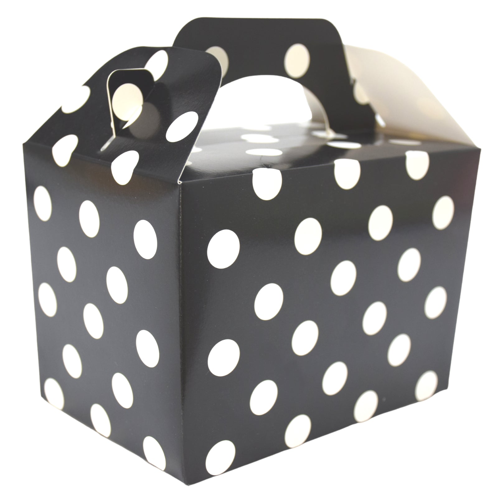 25 x Black Dotted Food Box - Lotus