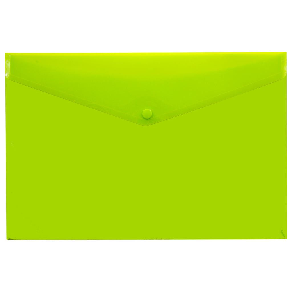 5 x Green A5 50% Recycled Colour Press Stud Wallets